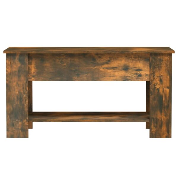 vidaXL Coffee Table Smoked Oak 39.8"x19.3"x20.5" Engineered Wood - Image 4