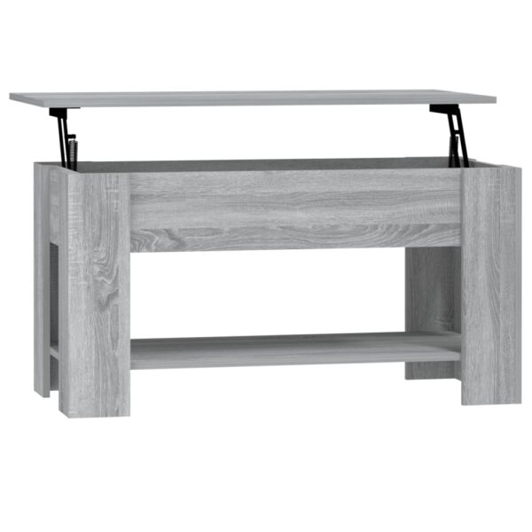 vidaXL Coffee Table Gray Sonoma 39.8"x19.3"x20.5" Engineered Wood - Image 2