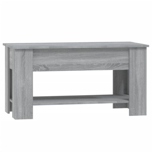 vidaXL Coffee Table Gray Sonoma 39.8"x19.3"x20.5" Engineered Wood - Image 3