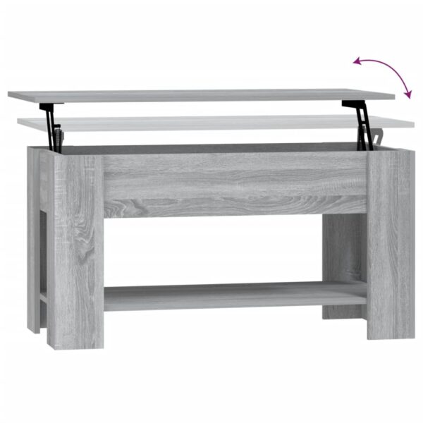 vidaXL Coffee Table Gray Sonoma 39.8"x19.3"x20.5" Engineered Wood - Image 6