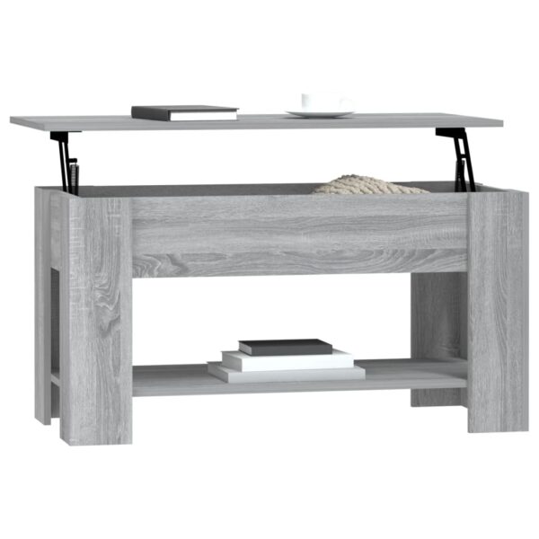 vidaXL Coffee Table Gray Sonoma 39.8"x19.3"x20.5" Engineered Wood - Image 7