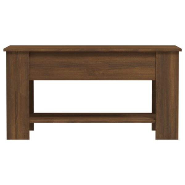 vidaXL Coffee Table Brown Oak 39.8"x19.3"x20.5" Engineered Wood - Image 4