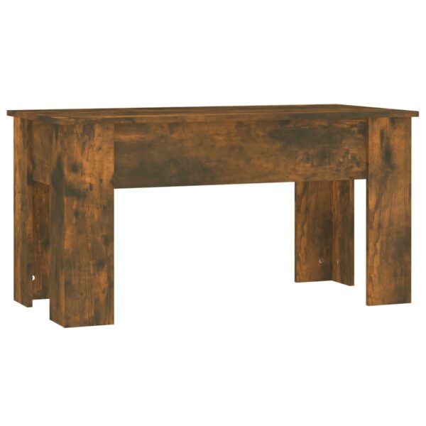 vidaXL Coffee Table Smoked Oak 39.8"x19.3"x20.5" Engineered Wood - Image 5