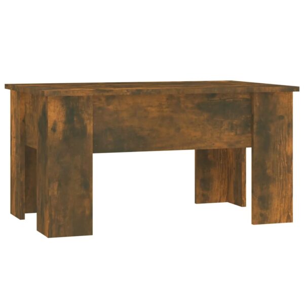 vidaXL Coffee Table Smoked Oak 31.1"x19.3"x16.1" Engineered Wood - Image 2