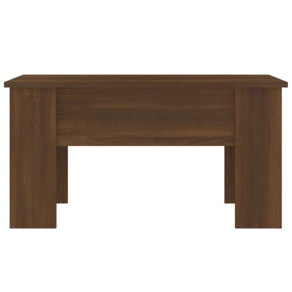 vidaXL Coffee Table Brown Oak 31.1"x19.3"x16.1" Engineered Wood - Image 3