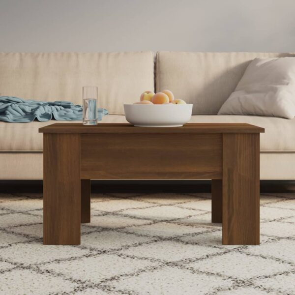 vidaXL Coffee Table Brown Oak 31.1"x19.3"x16.1" Engineered Wood