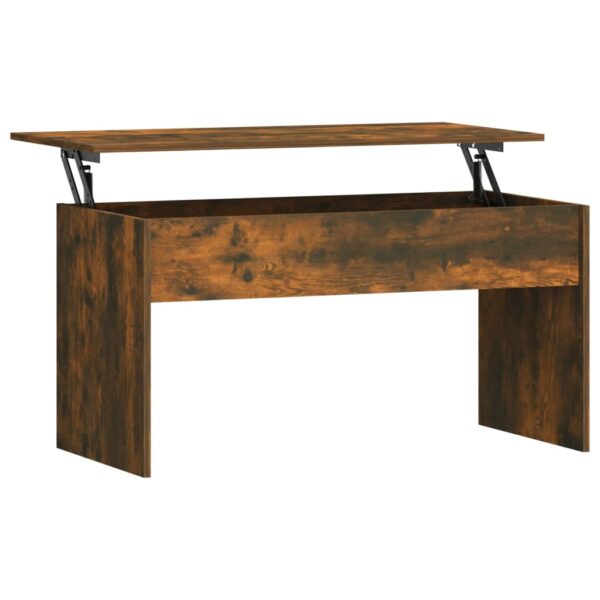 vidaXL Coffee Table Smoked Oak 40.2"x19.9"x20.7" Engineered Wood - Image 2