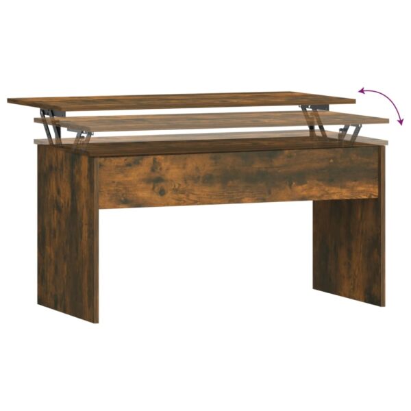 vidaXL Coffee Table Smoked Oak 40.2"x19.9"x20.7" Engineered Wood - Image 6