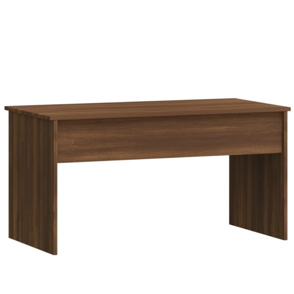 vidaXL Coffee Table Brown Oak 40.2"x19.9"x20.7" Engineered Wood - Image 3