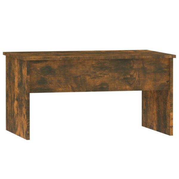 vidaXL Coffee Table Smoked Oak 31.5"x19.9"x16.3" Engineered Wood - Image 3