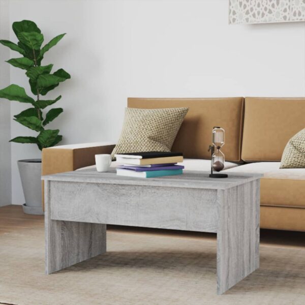 vidaXL Coffee Table Gray Sonoma 31.5"x19.9"x16.3" Engineered Wood - Image 8