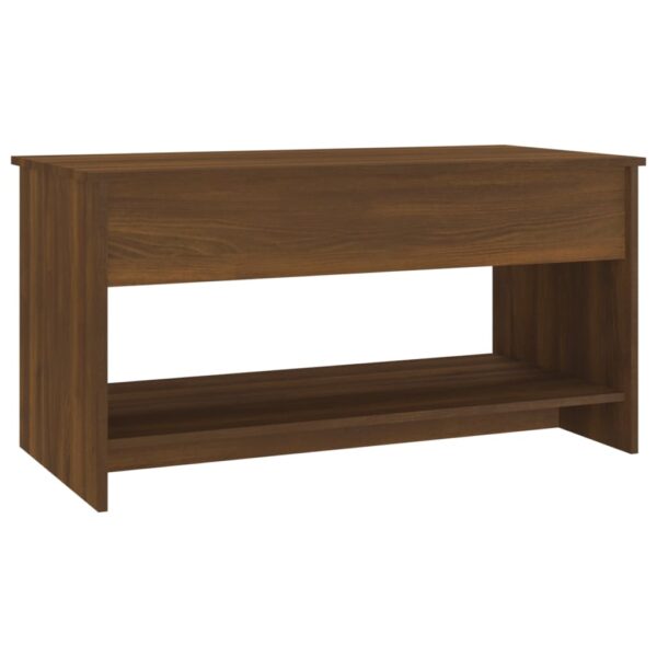 vidaXL Coffee Table Brown Oak 40.2"x19.7"x20.7" Engineered Wood - Image 5