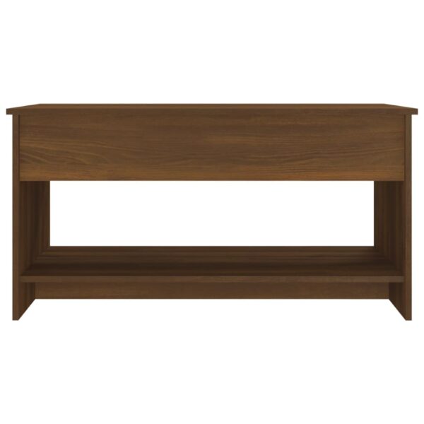 vidaXL Coffee Table Brown Oak 40.2"x19.7"x20.7" Engineered Wood - Image 6