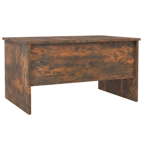 vidaXL Coffee Table Smoked Oak 31.5"x19.7"x16.7" Engineered Wood - Image 5