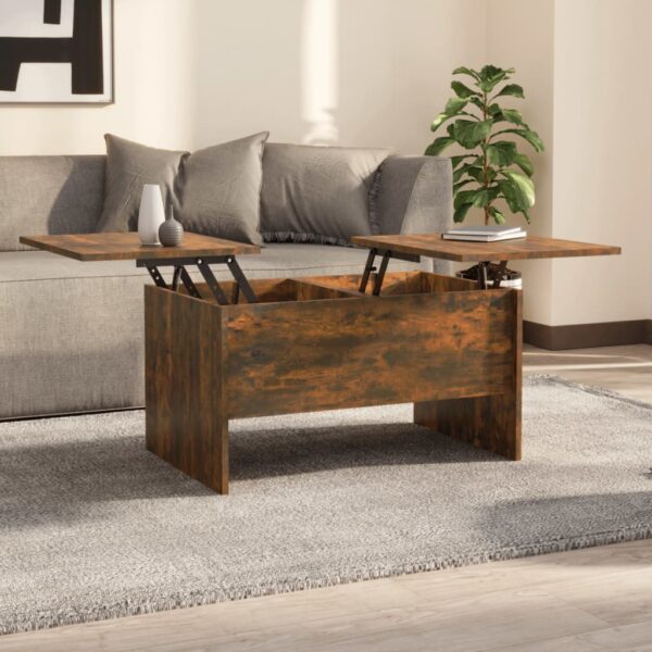 vidaXL Coffee Table Smoked Oak 31.5"x19.7"x16.7" Engineered Wood