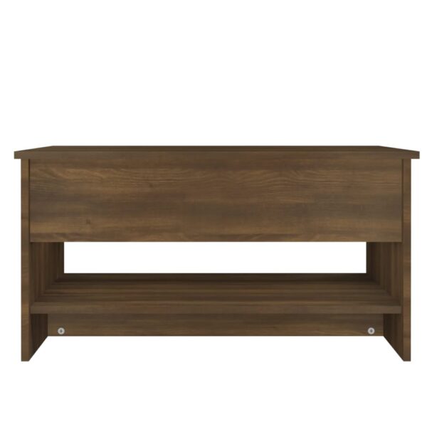 vidaXL Coffee Table Brown Oak 31.5"x19.7"x15.7" Engineered Wood - Image 6