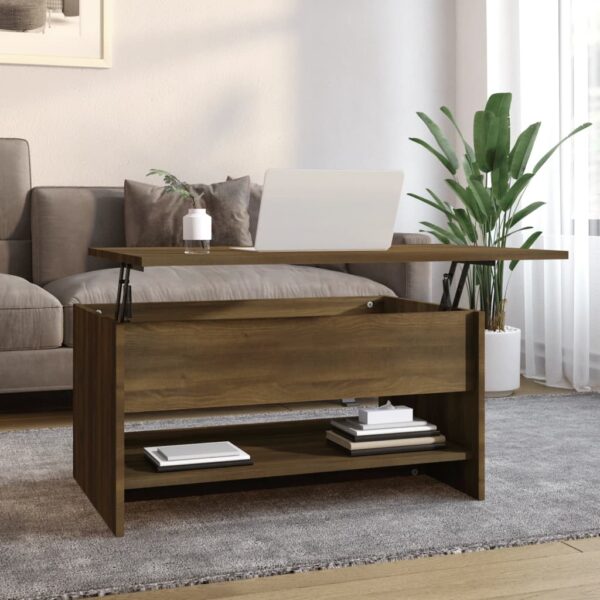 vidaXL Coffee Table Brown Oak 31.5"x19.7"x15.7" Engineered Wood