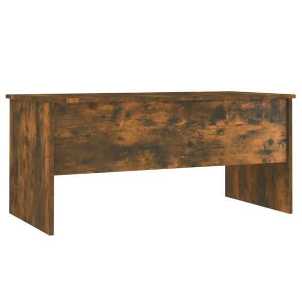 vidaXL Coffee Table Smoked Oak 40.2"x19.9"x18.3" Engineered Wood - Image 5