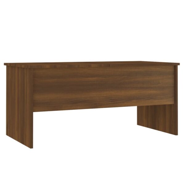 vidaXL Coffee Table Brown Oak 40.2"x19.9"x18.3" Engineered Wood - Image 5