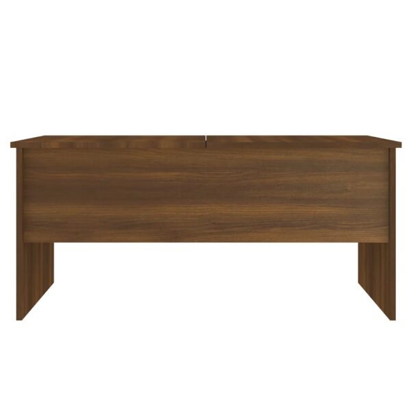 vidaXL Coffee Table Brown Oak 40.2"x19.9"x18.3" Engineered Wood - Image 6