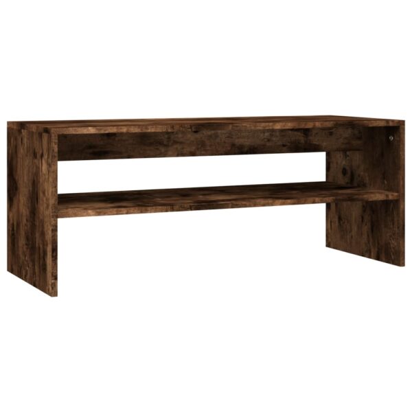 vidaXL Coffee Table Smoked Oak 39.4"x15.7"x15.7" Engineered Wood - Image 2