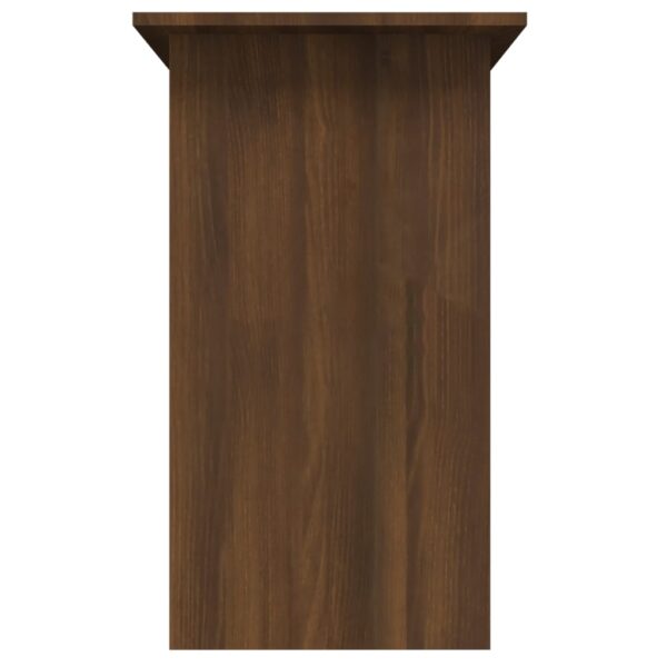 vidaXL Desk Brown Oak 31.5"x17.7"x29.1" Engineered Wood - Image 6