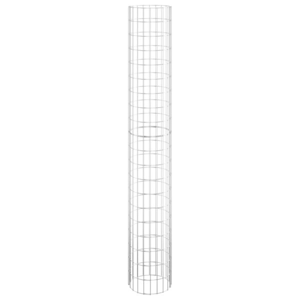 vidaXL Circular Gabion Pole Galvanized Steel Ã˜11.8"x78.7" - Image 3