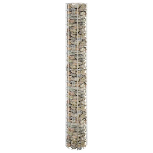 vidaXL Circular Gabion Pole Galvanized Steel Ã˜11.8"x78.7"