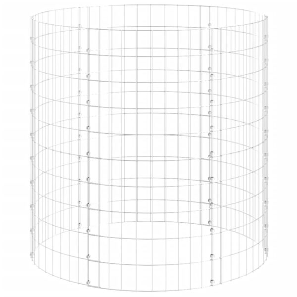 vidaXL Circular Gabion Pole Galvanized Steel Ã˜39.4"x39.4" - Image 2