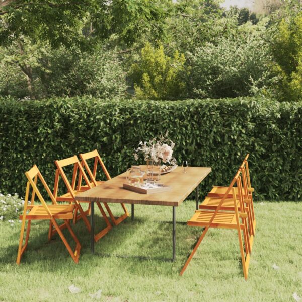 vidaXL Folding Garden Chairs 6 pcs Solid Wood Acacia