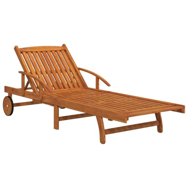 vidaXL 2 Piece Sunlounger Set with Table Solid Wood Acacia - Image 4