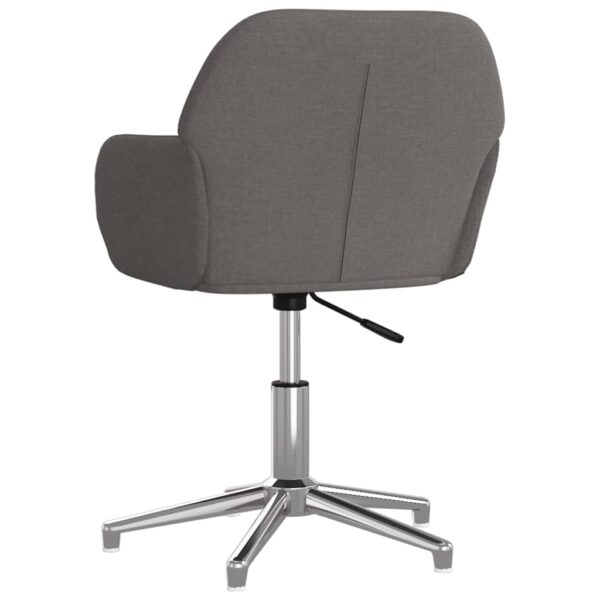 vidaXL Swivel Dining Chairs 2 pcs Dark Gray Fabric - Image 6