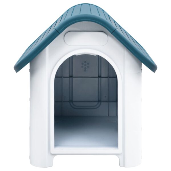 vidaXL Dog House Blue 23.2"x29.5"x26" Polypropylene - Image 2