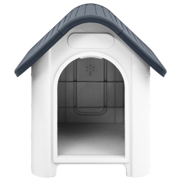 vidaXL Dog House Gray 23.2"x29.5"x26" Polypropylene - Image 2