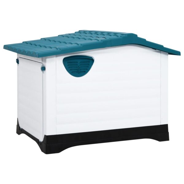 vidaXL Dog House Blue 35.6"x26.8"x26" Polypropylene - Image 4