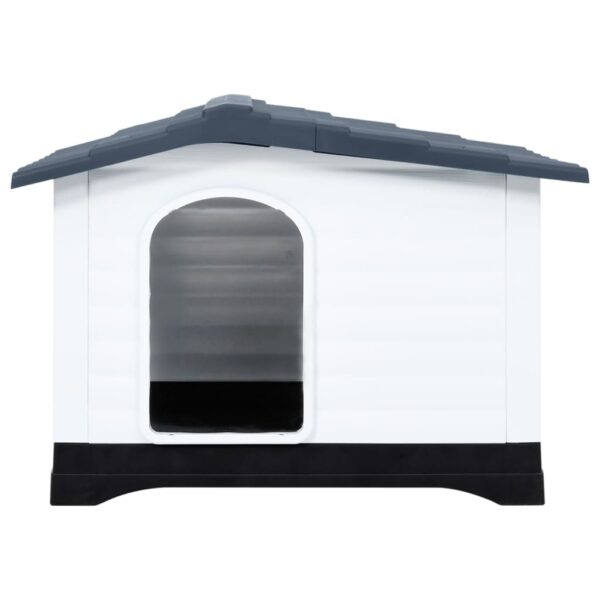 vidaXL Dog House Gray 35.6"x26.8"x26" Polypropylene - Image 2