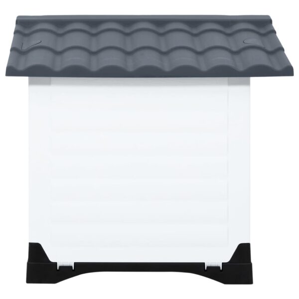 vidaXL Dog House Gray 35.6"x26.8"x26" Polypropylene - Image 3