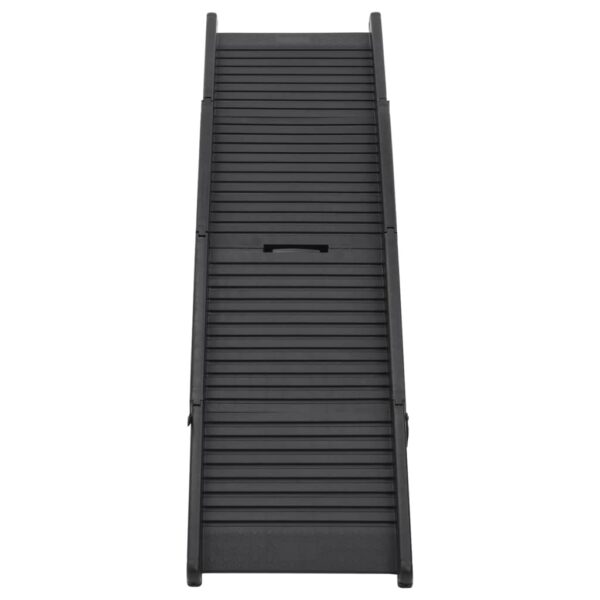 vidaXL Folding Dog Ramp Black 60.2"x15.7"x4.9" Plastic - Image 3