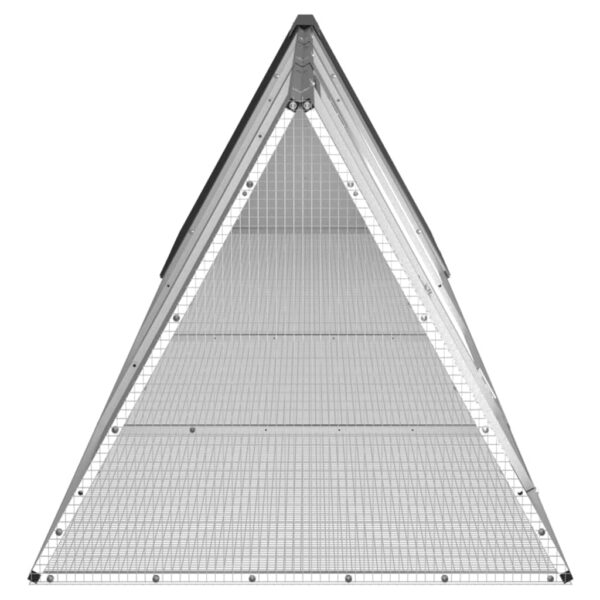 vidaXL Rabbit Cage Anthracite 158.9"x31.7"x28" Galvanized Steel - Image 4