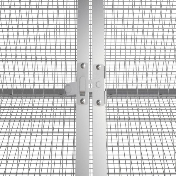 vidaXL Rabbit Cage Anthracite 158.9"x31.7"x28" Galvanized Steel - Image 5