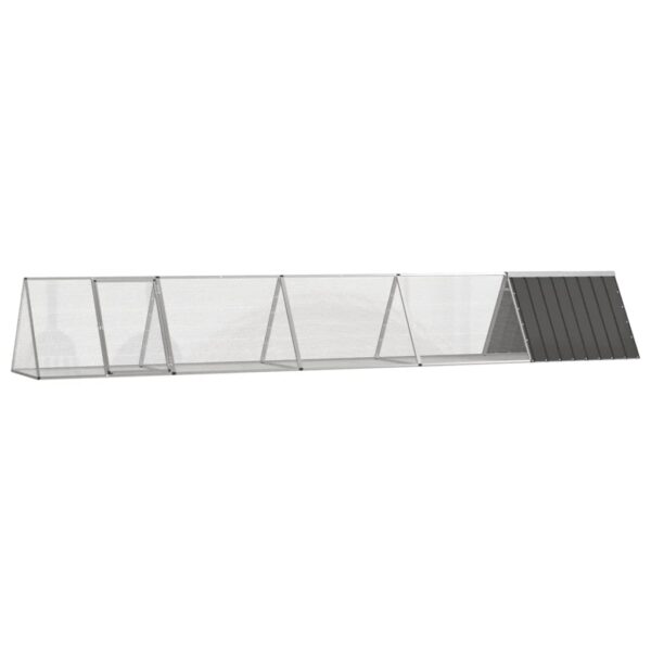 vidaXL Rabbit Cage Anthracite 198.6"x31.7"x28" Galvanized Steel