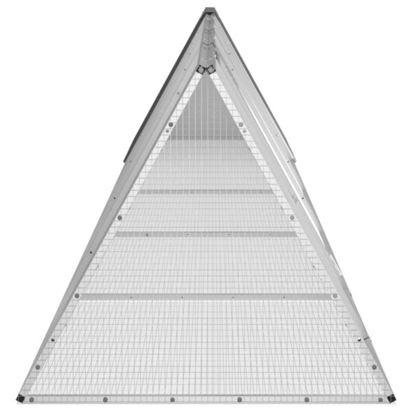 vidaXL Rabbit Cage Anthracite 198.6"x31.7"x28" Galvanized Steel - Image 4