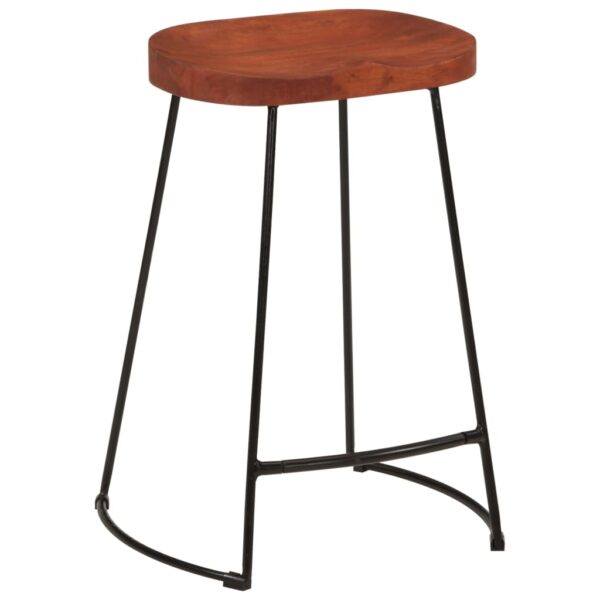 vidaXL Gavin Bar Stools 2 pcs 17.7"x15.7"x24.8" Solid Wood Mango - Image 3