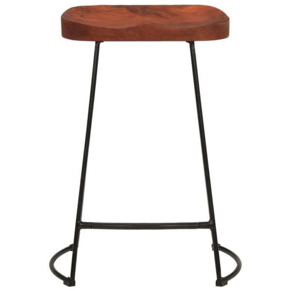 vidaXL Gavin Bar Stools 2 pcs 17.7"x15.7"x24.8" Solid Wood Mango - Image 4