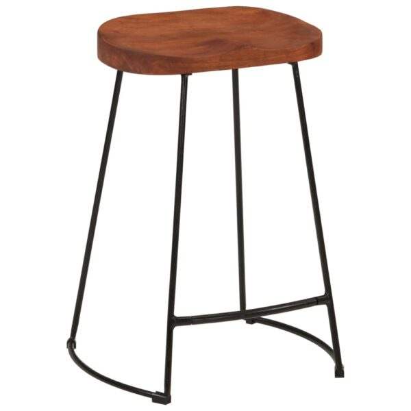 vidaXL Gavin Bar Stools 2 pcs 17.7"x15.7"x24.8" Solid Wood Mango - Image 11