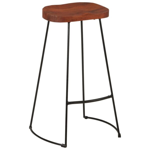 vidaXL Gavin Bar Stools 2 pcs 19.7"x15.7"x30.7" Solid Wood Mango - Image 3