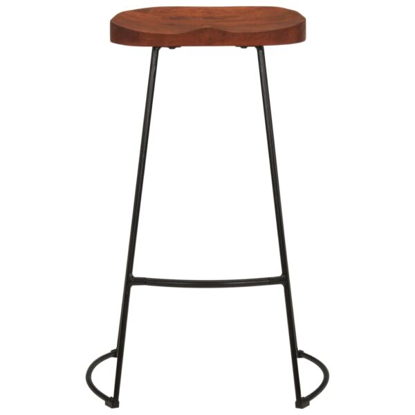 vidaXL Gavin Bar Stools 2 pcs 19.7"x15.7"x30.7" Solid Wood Mango - Image 4