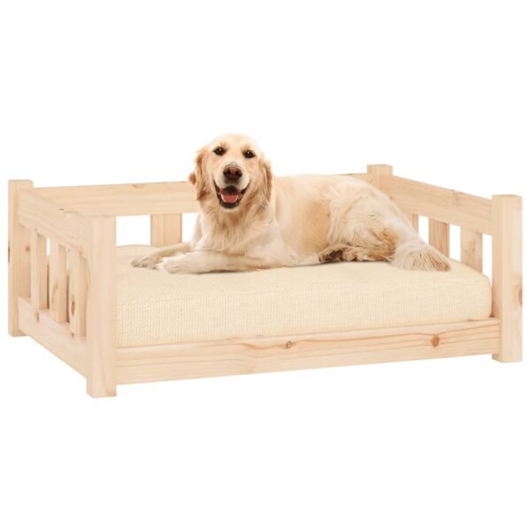 vidaXL Dog Bed 29.7"x21.9"x11" Solid Wood Pine - Image 3