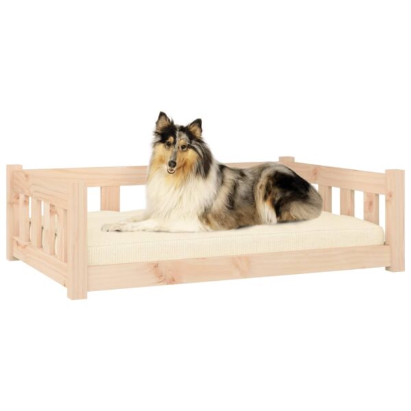 vidaXL Dog Bed 37.6"x25.8"x11" Solid Wood Pine - Image 3