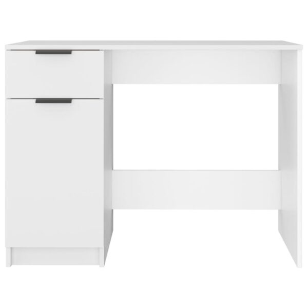 vidaXL Desk White 39.4"x19.7"x29.5" Engineered Wood - Image 7